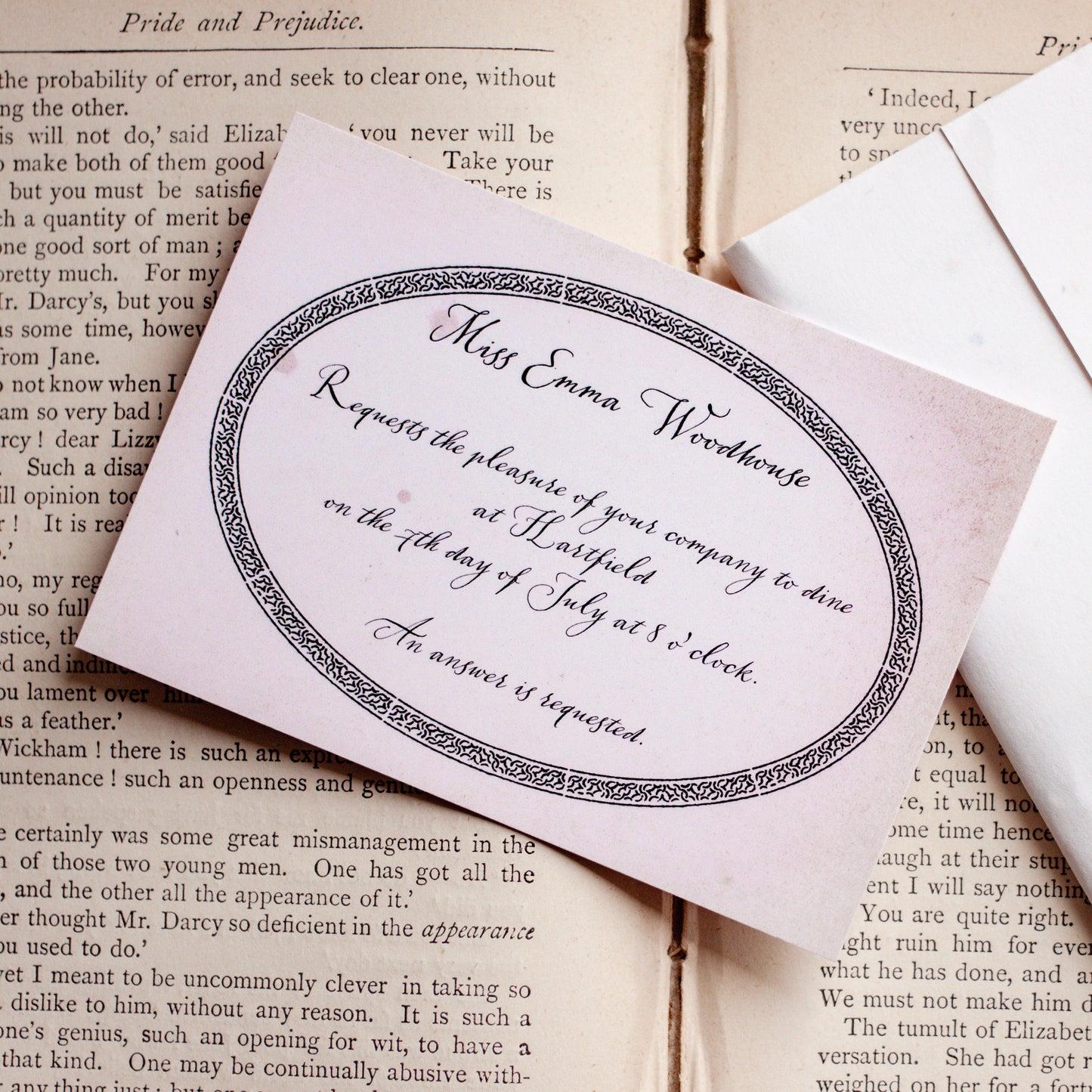 Jane Austen Bookmark Gift Set Wrapped in a Regency Style Letter