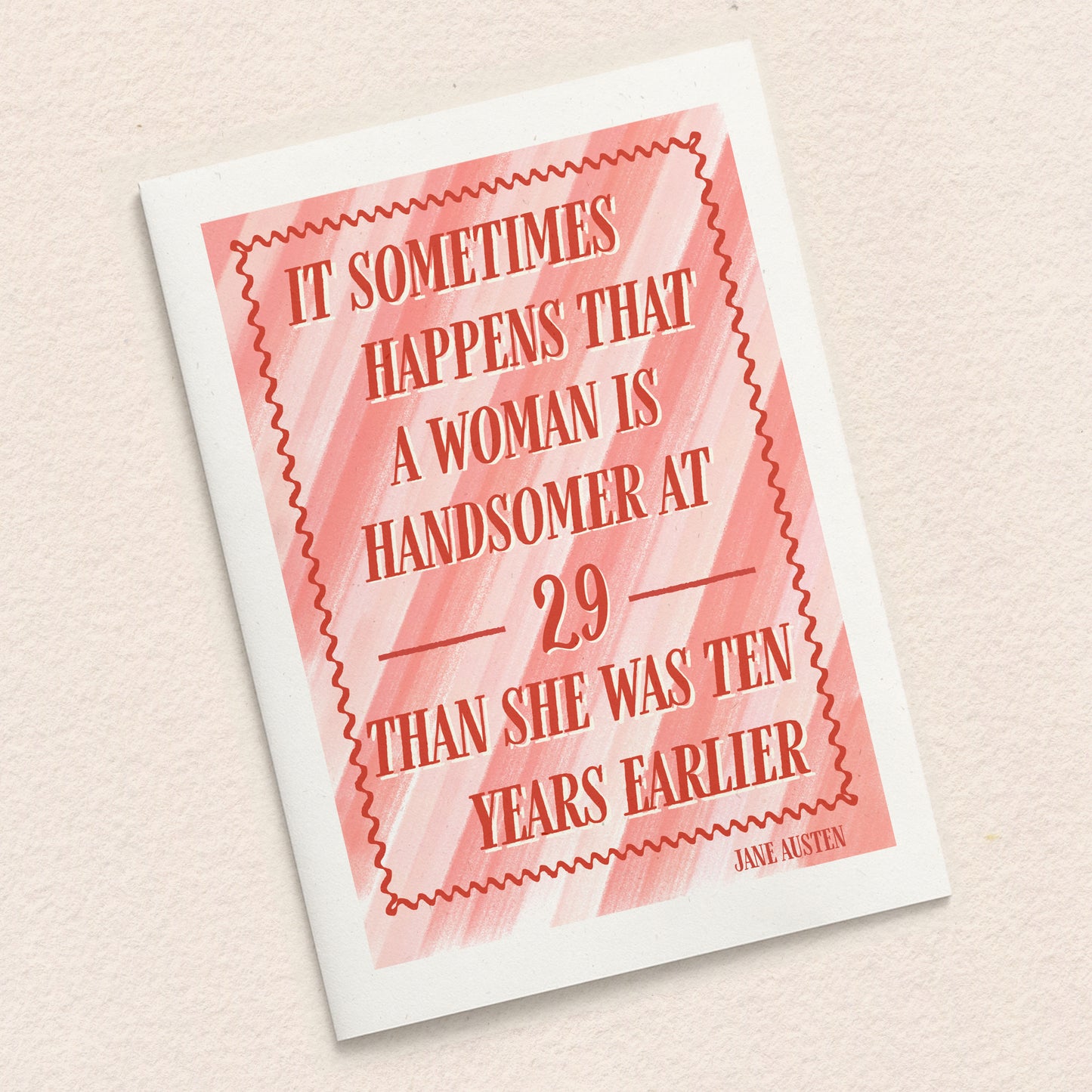 Jane Austen 29th Birthday Greeting Card