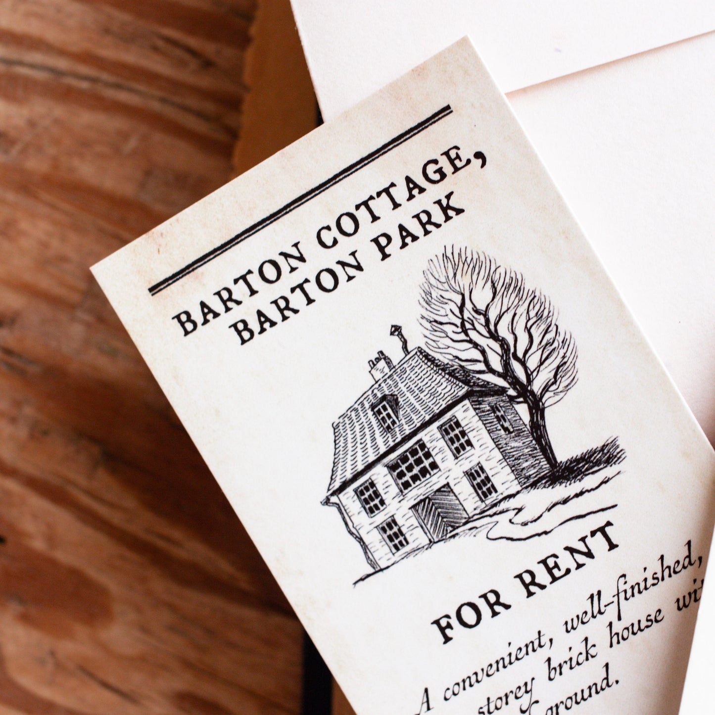 Jane Austen Bookmark Gift Set Wrapped in a Regency Style Letter