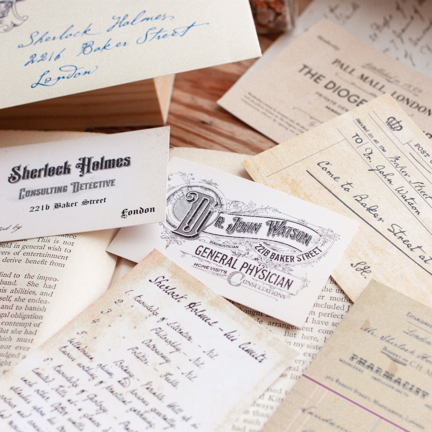 Sherlock Holmes Bookmark Gift Set Packaged in a Victorian Style Letter