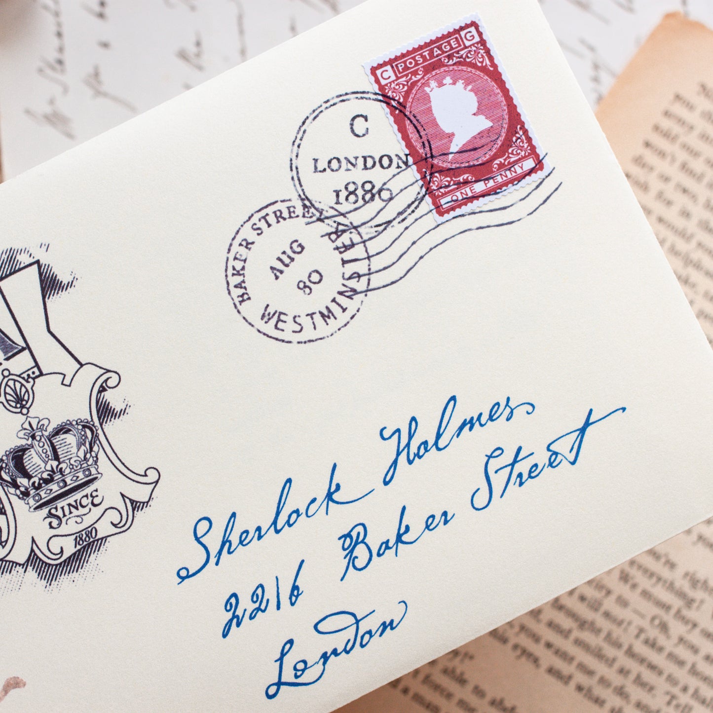 Sherlock Holmes Bookmark Gift Set Packaged in a Victorian Style Letter