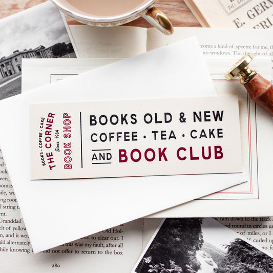 Vintage Bookshop Bookmark The Corner Bookshop