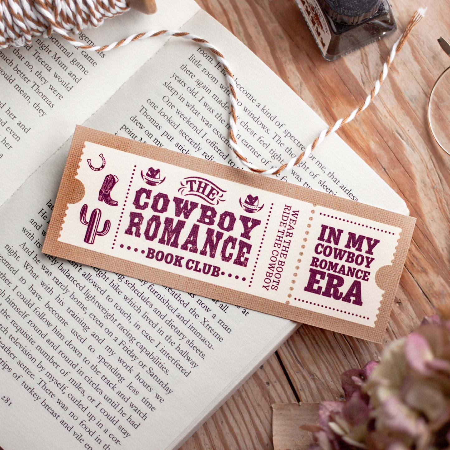 Cowboy Romance Book Club Bookmark