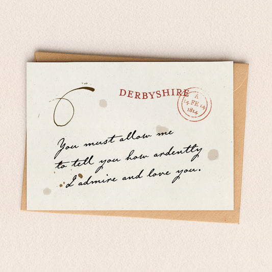 Mr Darcy Ardently Love Greeting Card