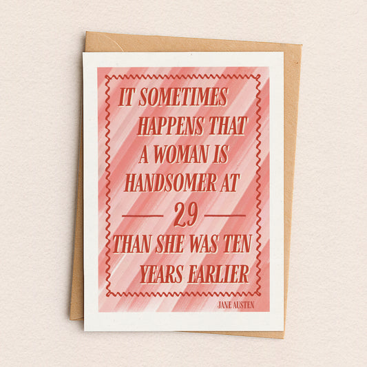 Jane Austen 29th Birthday Greeting Card
