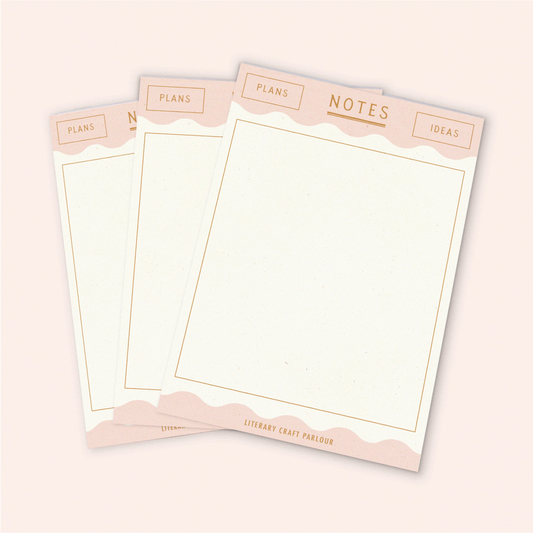 Pink Scalloped Border A6 Notepad