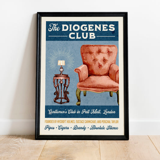 The Diogenes Club Vintage Retro Poster Print