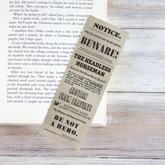 Sleepy Hollow Headless Horseman Bookmark