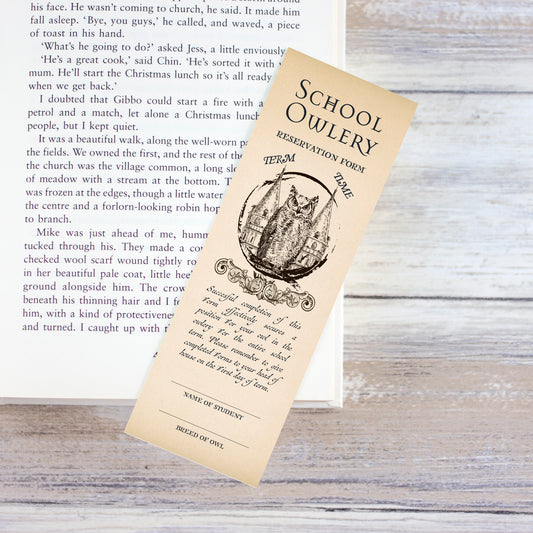 Wizard Bookmark School Owlery
