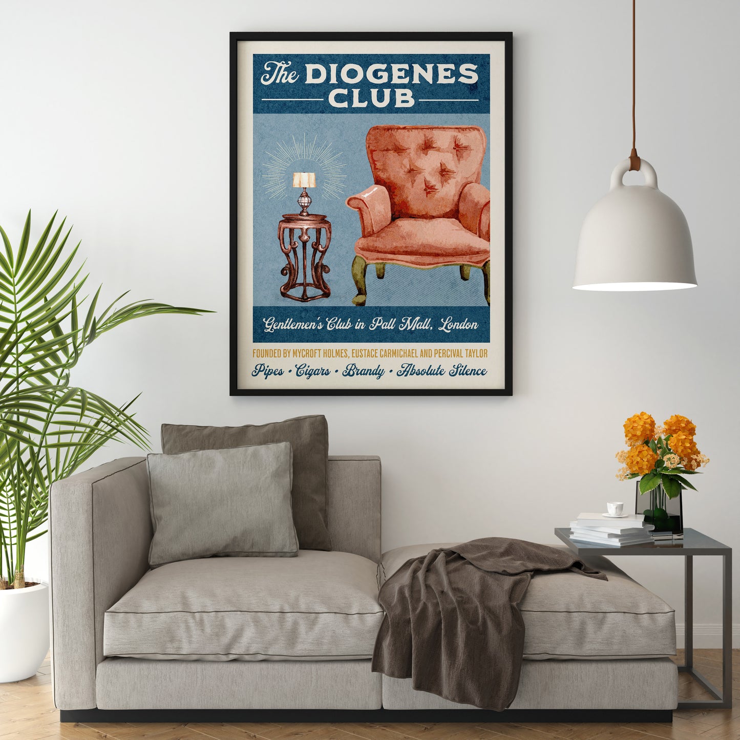 The Diogenes Club Vintage Retro Poster Print