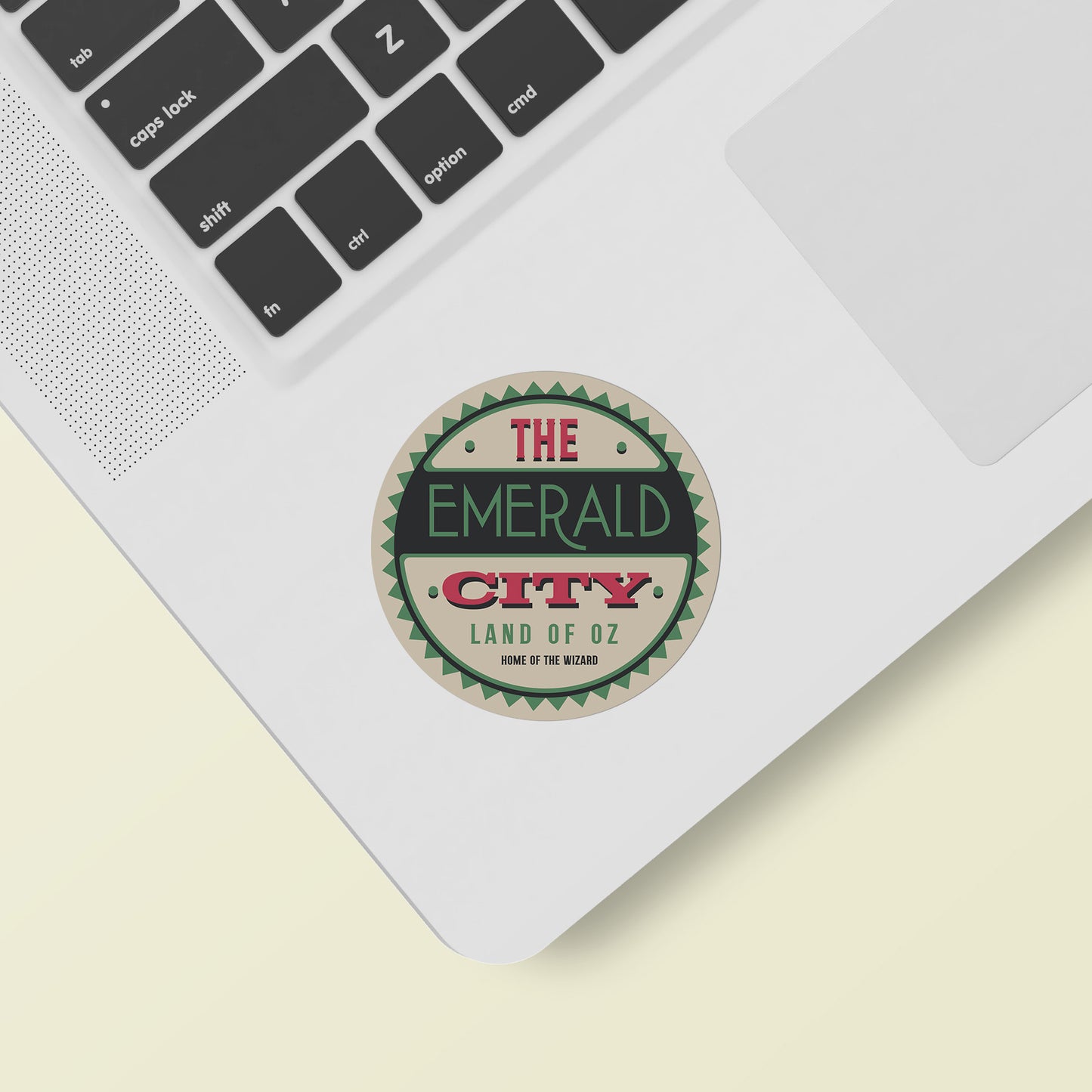 The Emerald City Vintage Travel Label Vinyl Sticker