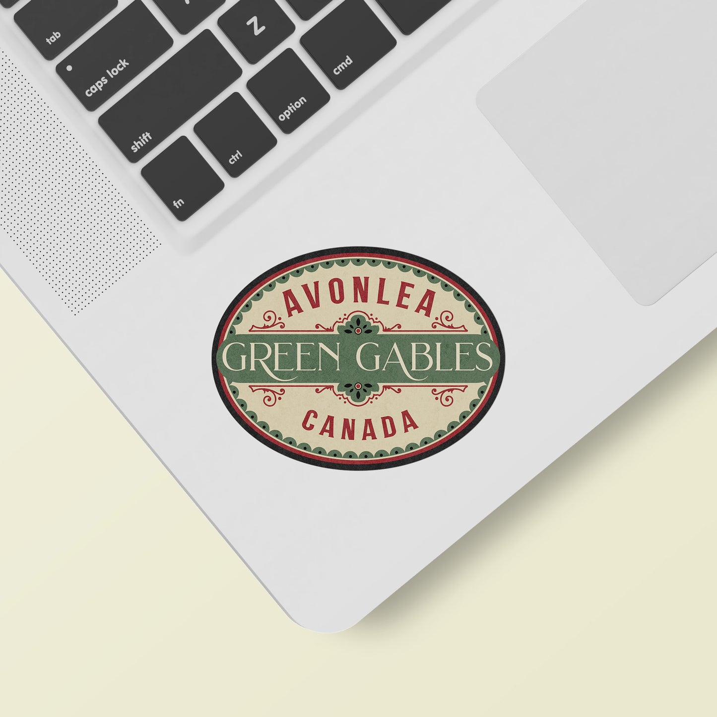 Green Gables Vintage Travel Label Vinyl Sticker