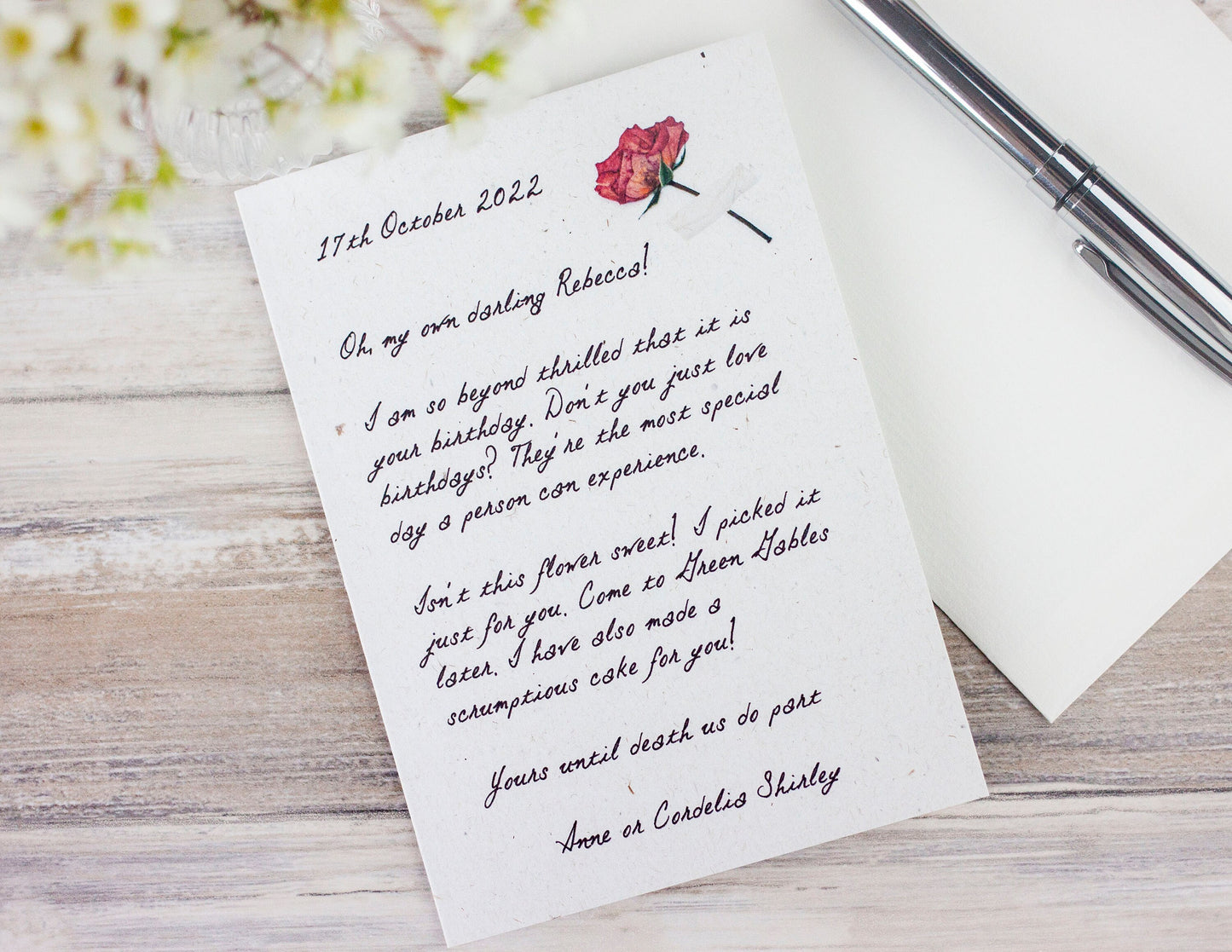 Personalised Anne of Green Gables Birthday Card