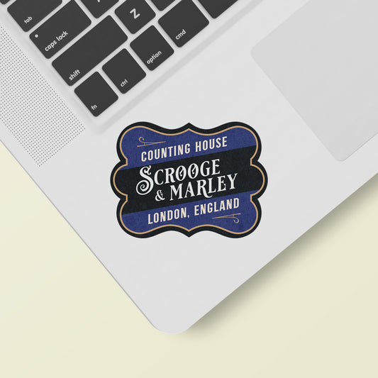 Scrooge and Marley Vintage Vinyl Sticker