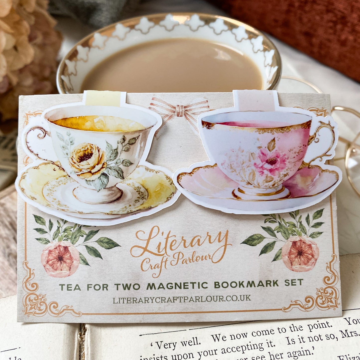 Tea for Two Magnetic Bookmark Set