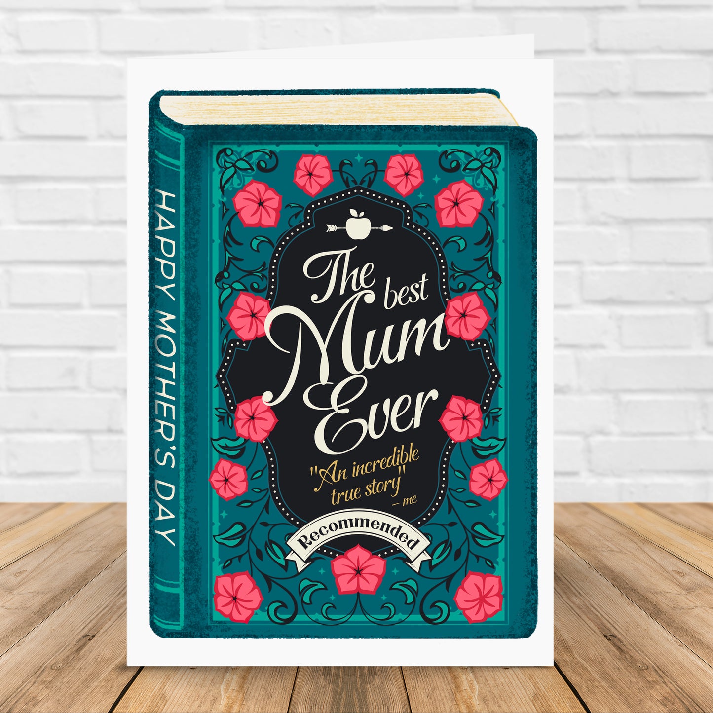 Book Greeting Card "Best Mum Ever" Mother's Day Card