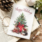 Cozy Bookish Christmas Card Happy Holidays