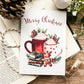 Cozy Bookish Christmas Card Merry Christmas