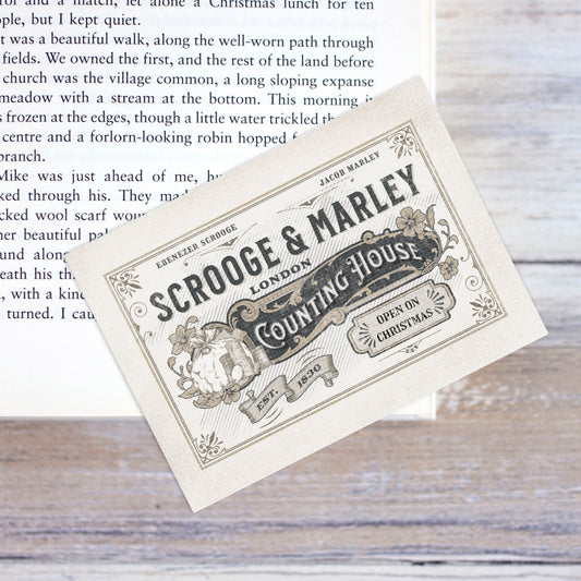 Scrooge and Marley Trade Card Bookmark