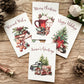 Cozy Bookish Christmas Card Warmest Wishes