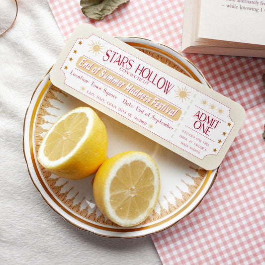 Stars Hollow End of Summer Madness Festival Ticket Bookmark