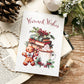 Cozy Bookish Christmas Card Warmest Wishes