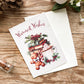 Cozy Bookish Christmas Card Warmest Wishes