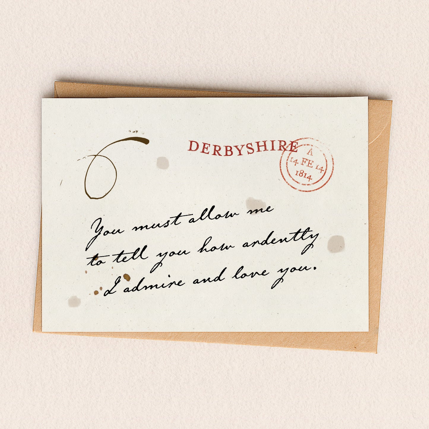 Mr Darcy Ardently Love Greeting Card