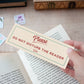 Do Not Disturb The Reader Bookmark