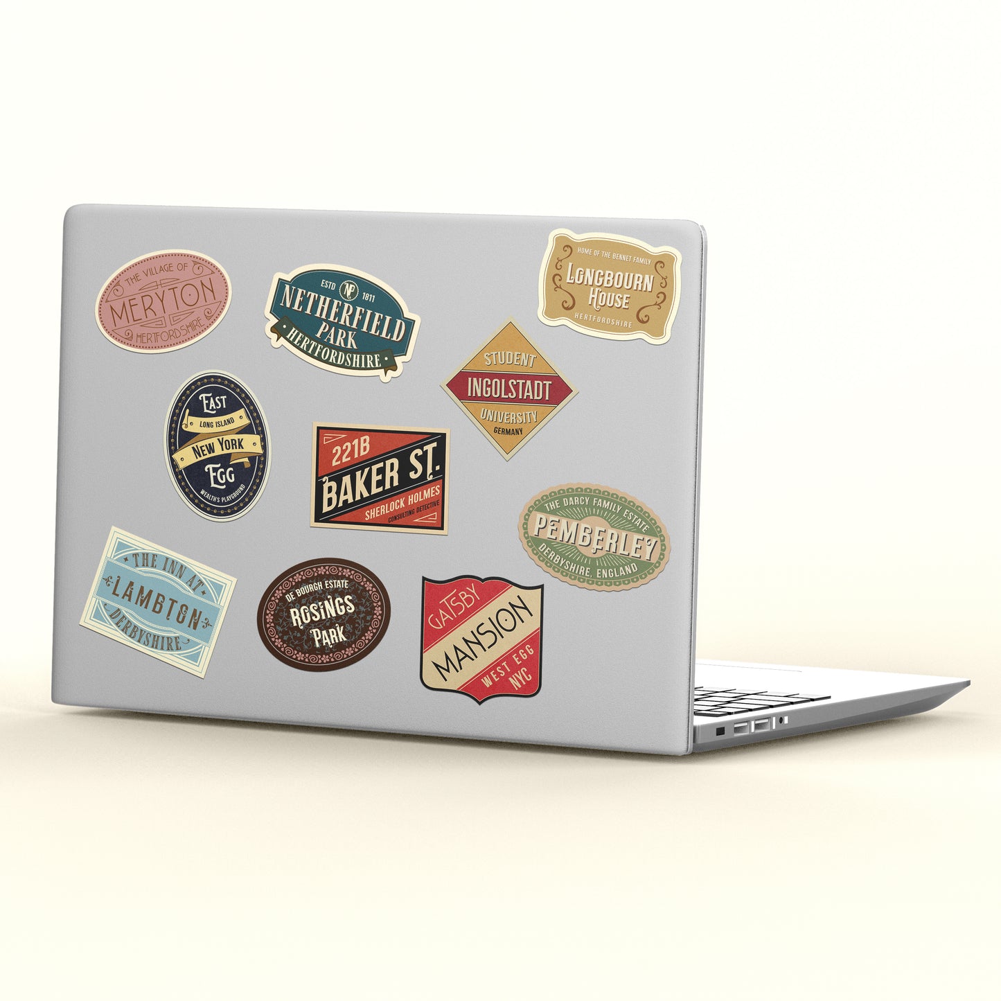 Wonderland Vintage Travel Label Vinyl Sticker