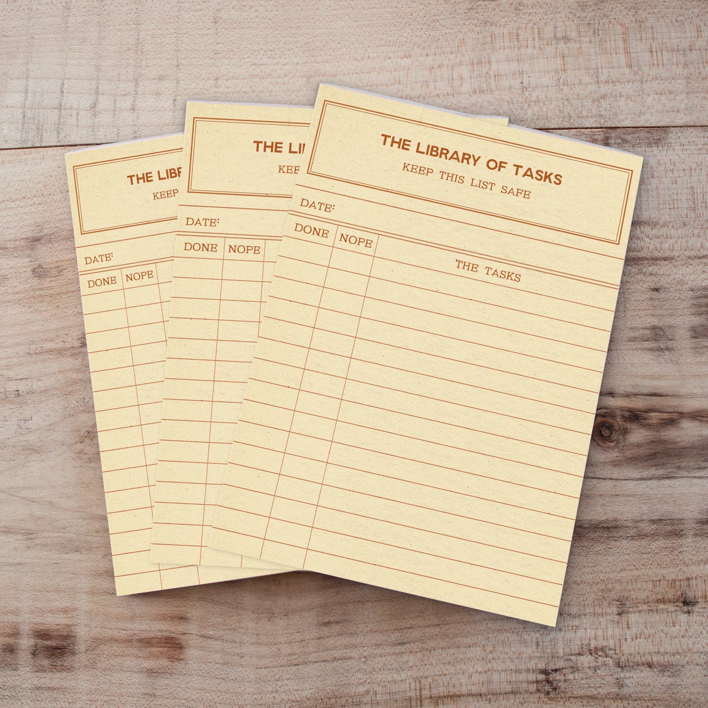 ‘Library of Tasks’ To Do List A6 Notepad