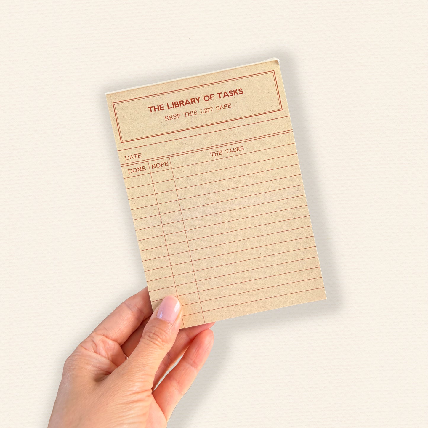 ‘Library of Tasks’ To Do List A6 Notepad