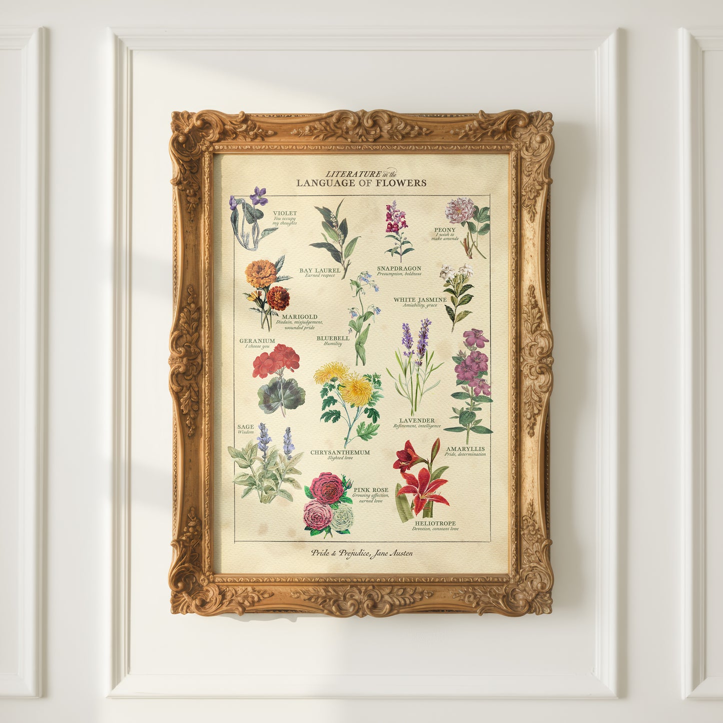 Literature in the Language of Flowers (Pride and Prejudice)