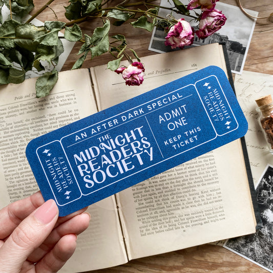 Midnight Readers Society Ticket Bookmark