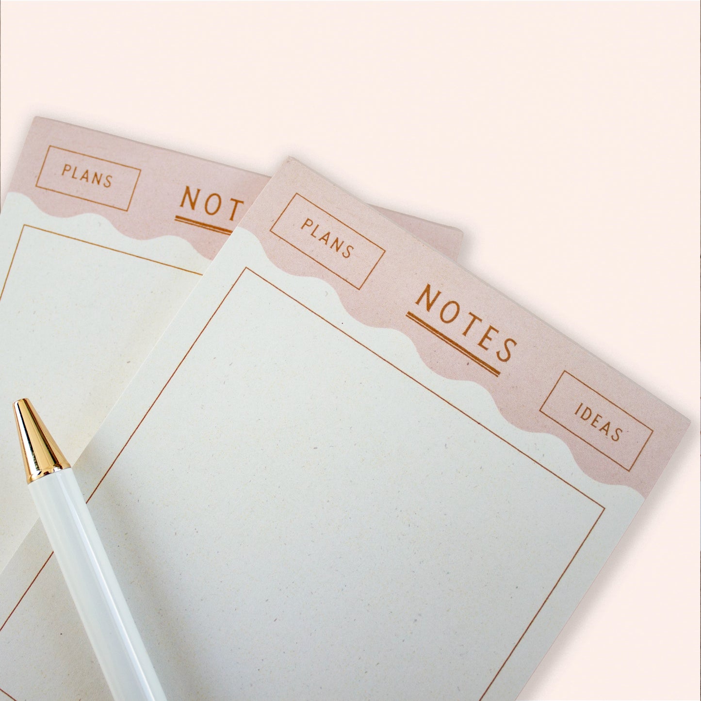 Pink Scalloped Border A6 Notepad