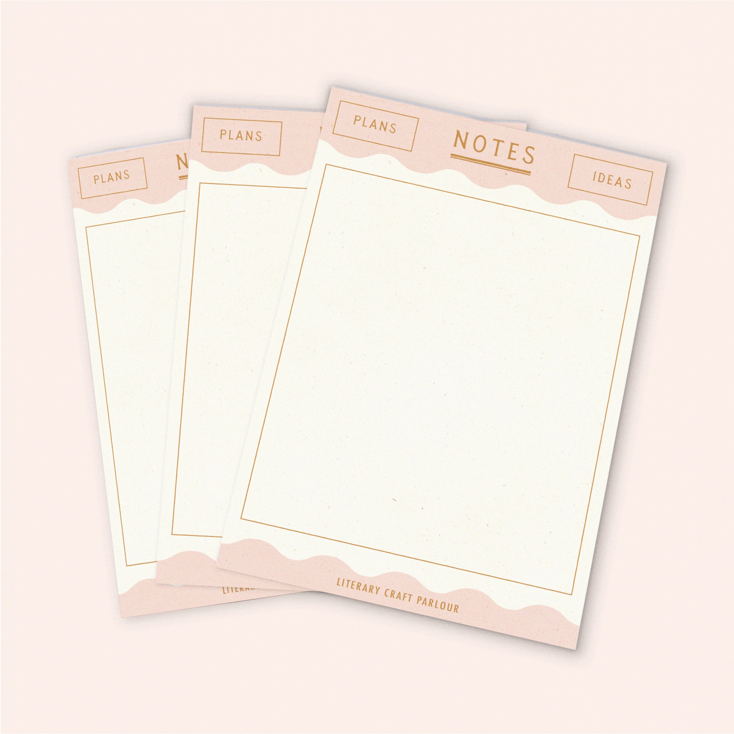 Pink Scalloped Border A6 Notepad