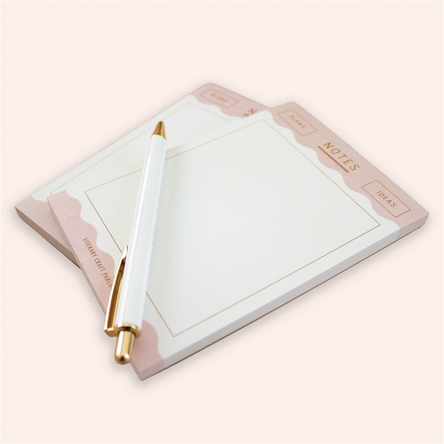 Pink Scalloped Border A6 Notepad