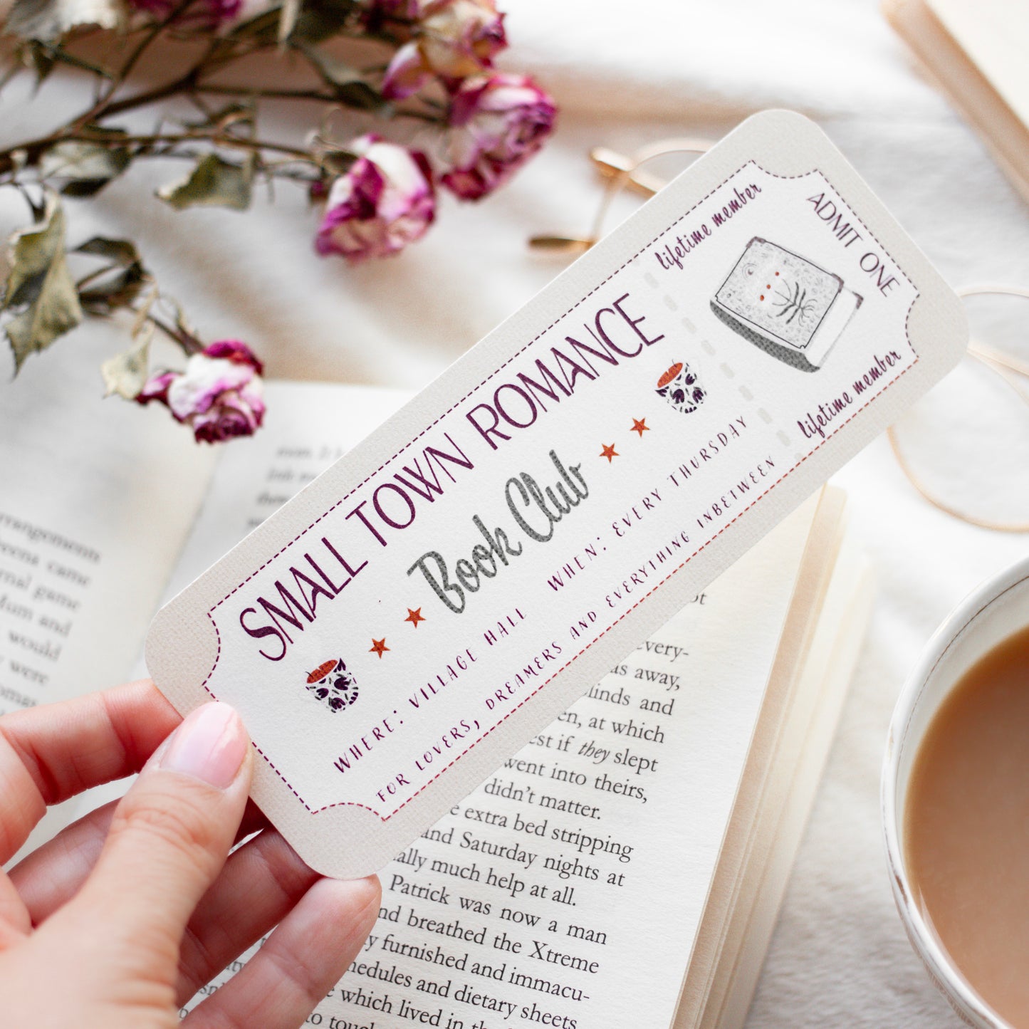 Small Town Romance Bookmark