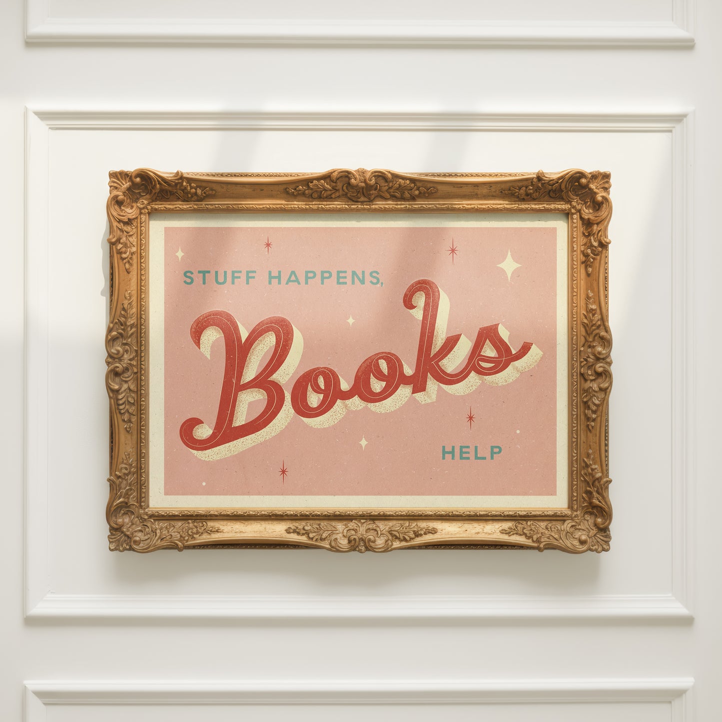 Stuff Happens, Books Help A5 Art Print