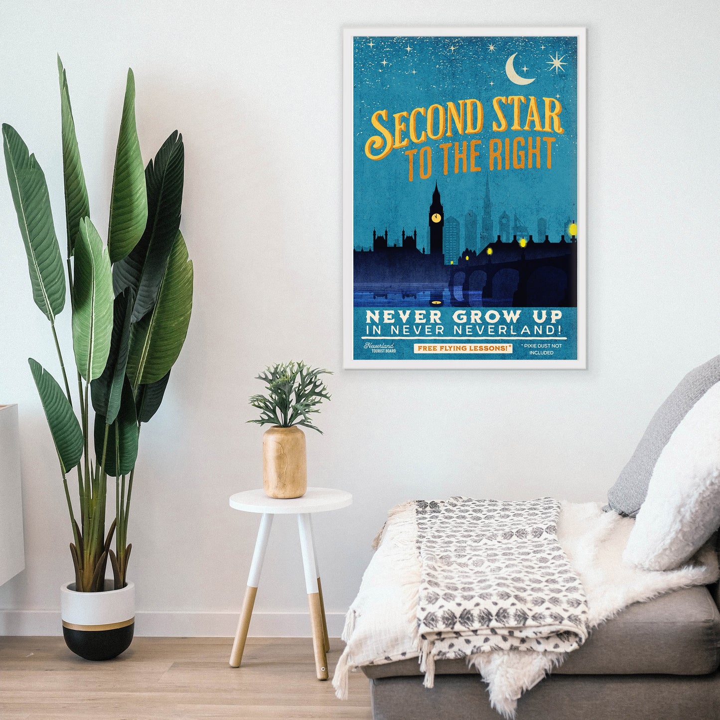 Second Star To The Right Vintage Poster Print