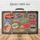 The Great Gatsby East Egg Vintage Travel Label Vinyl Sticker