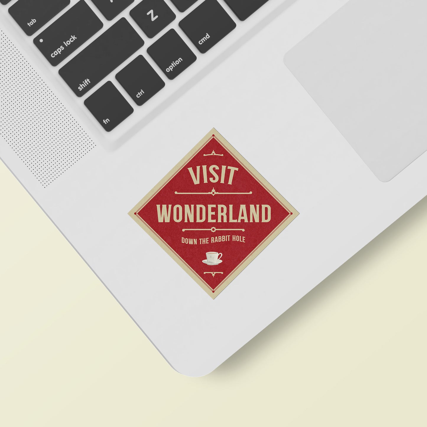 Wonderland Vintage Travel Label Vinyl Sticker